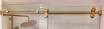Round Support Bar with Rollers Brushed Gold